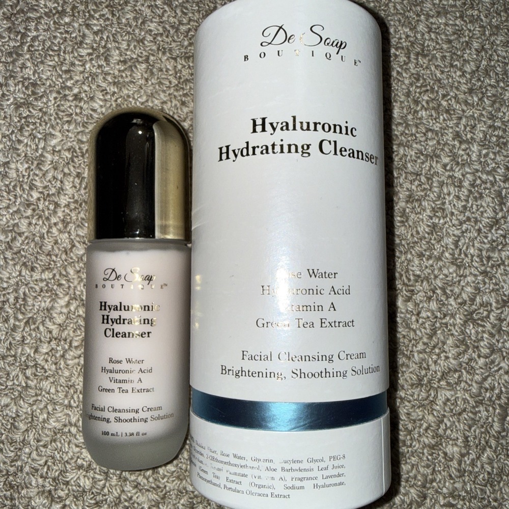 De Soap Boutique Hyaluronic Hydrating Facial Cleansing Cream. 100‎ ml 3.38 fl oz